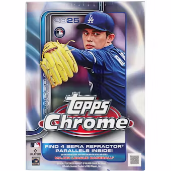 2025 Topps Chrome Baseball 7-Pack Blaster Box